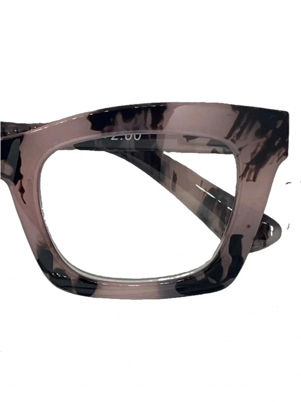 3 Pr. Oversized Pink Leopard Clear 2.0 Womens Reading Glasses Square Readers New